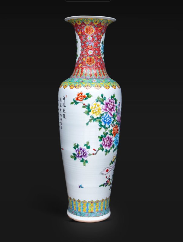 Large Chinese Hand Painted Dragon Ceramic Blue and White Porcelain Floor Vases