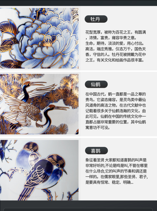 Large Chinese Hand Painted Dragon Ceramic Blue and White Porcelain Floor Vases