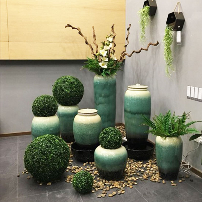 HIGH temperature fired porcelain luxury large outdoor decorative vases