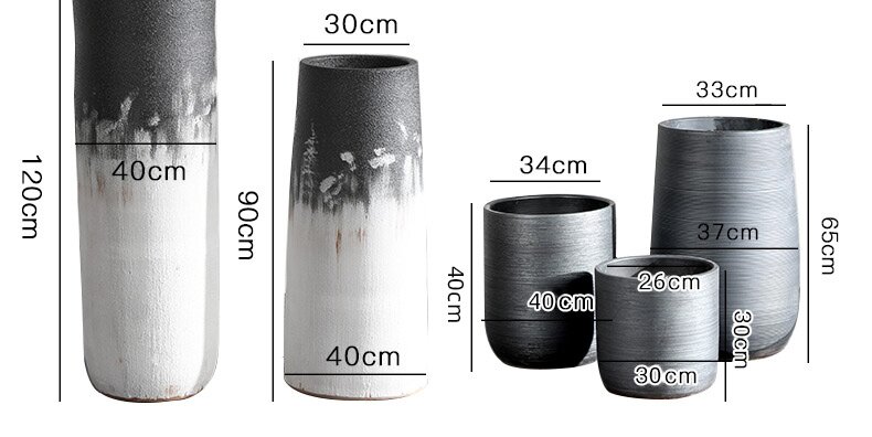 HIGH temperature fired porcelain luxury large outdoor decorative vases