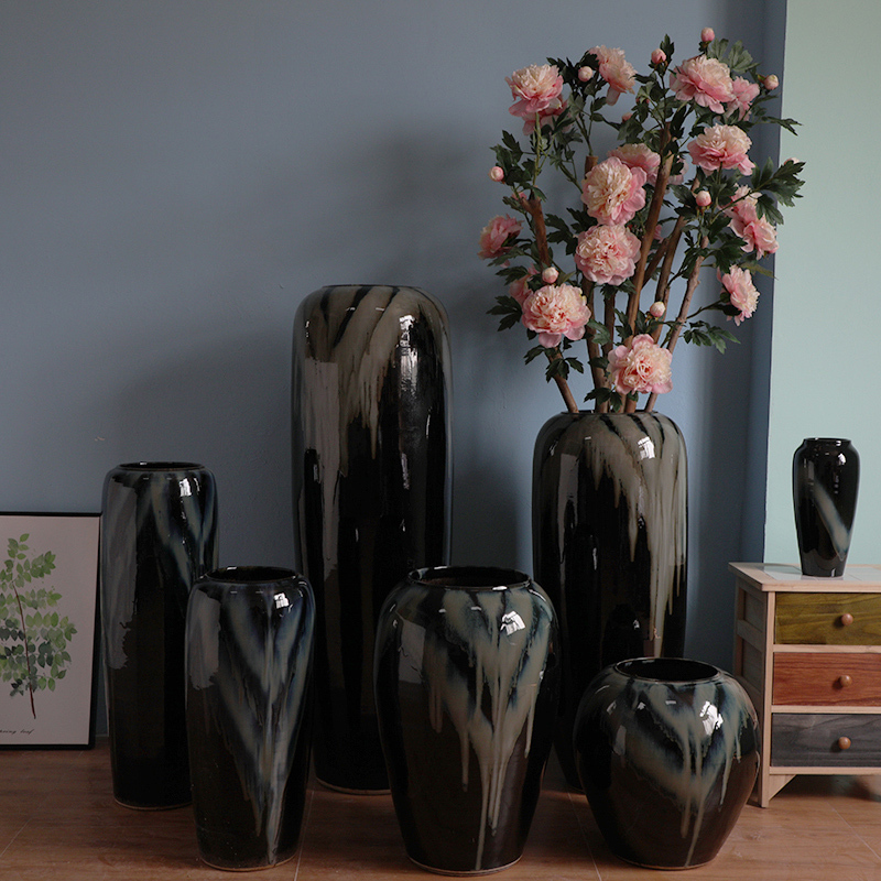 HIGH temperature fired porcelain luxury large outdoor decorative vases