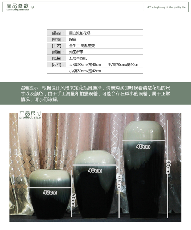 HIGH temperature fired porcelain luxury large outdoor decorative vases