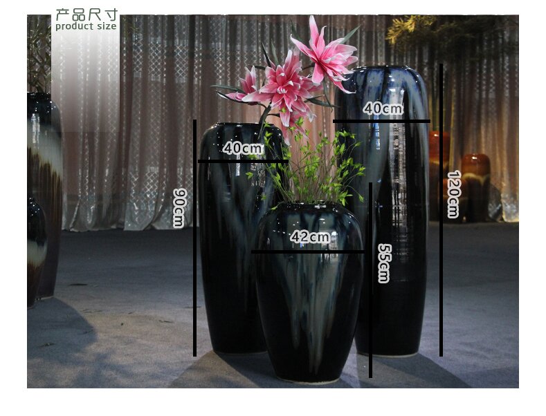 HIGH temperature fired porcelain luxury large outdoor decorative vases