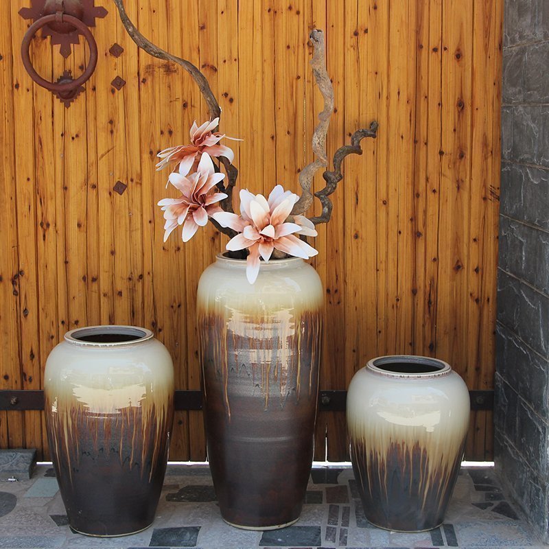 HIGH temperature fired porcelain luxury large outdoor decorative vases