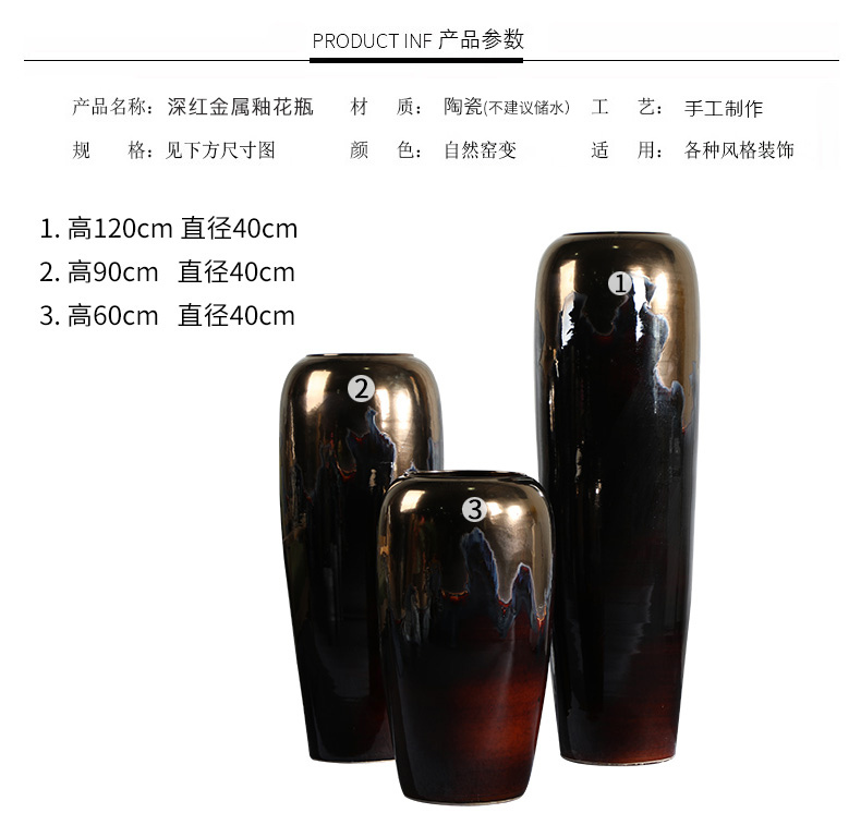 HIGH temperature fired porcelain luxury large outdoor decorative vases