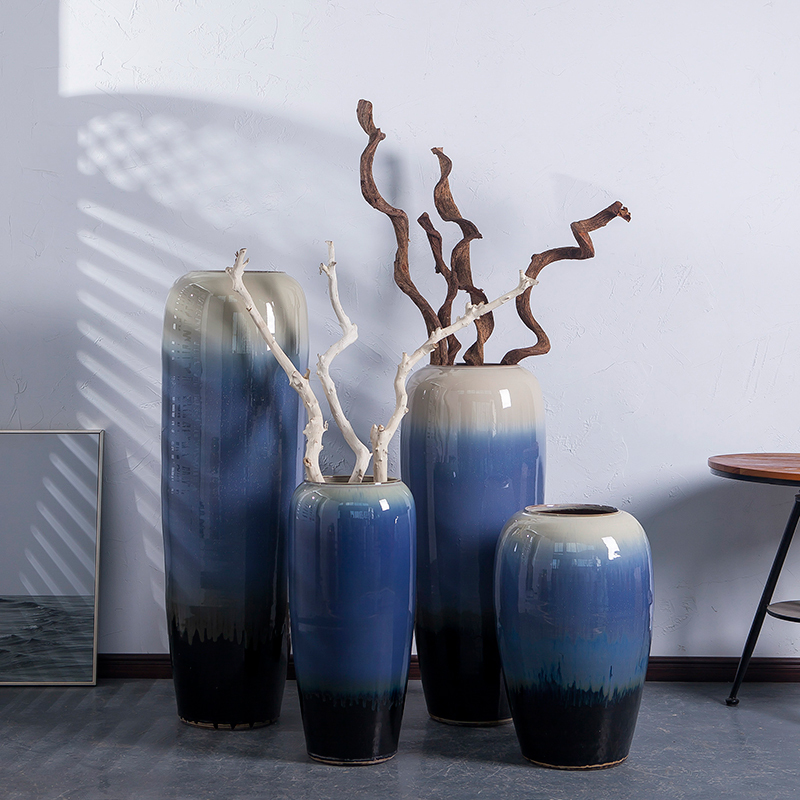 HIGH temperature fired porcelain luxury large outdoor decorative vases