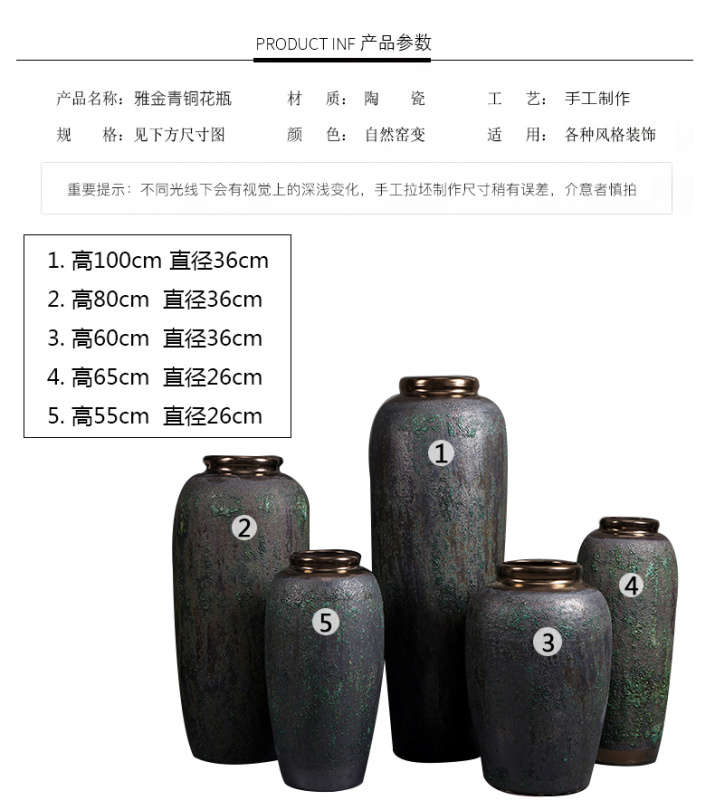 HIGH temperature fired porcelain luxury large outdoor decorative vases