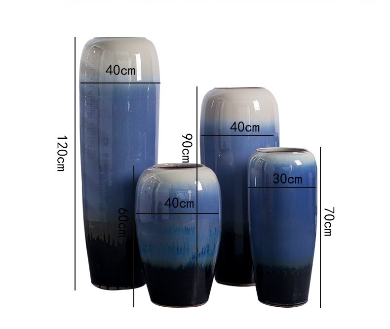 HIGH temperature fired porcelain luxury large outdoor decorative vases