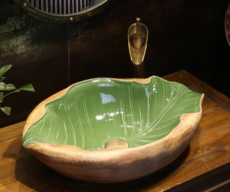 Big Oval Ceramic Hand Maded Wash Basin Bathroom Vessel Sink Bowl from Jingdezhen Porcelain Factory
