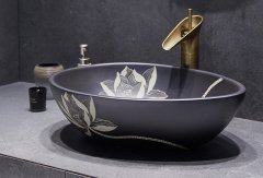 Big Oval Ceramic Hand Maded Wash Basin Bathroom Vessel Sink Bowl from Jingdezhen Porcelain Factory