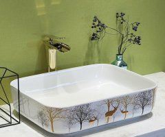 Big Oval Ceramic Hand Maded Wash Basin Bathroom Vessel Sink Bowl from Jingdezhen Porcelain Factory