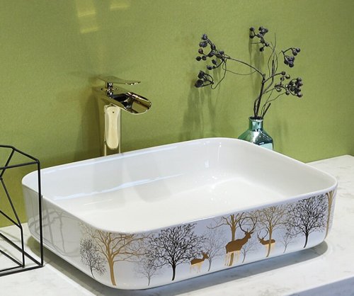 Big Oval Ceramic Hand Maded Wash Basin Bathroom Vessel Sink Bowl from Jingdezhen Porcelain Factory