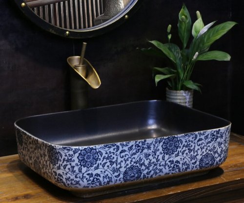 Big Oval Ceramic Hand Maded Wash Basin Bathroom Vessel Sink Bowl from Jingdezhen Porcelain Factory