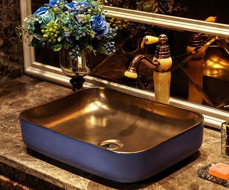 Big Oval Ceramic Hand Maded Wash Basin Bathroom Vessel Sink Bowl from Jingdezhen Porcelain Factory