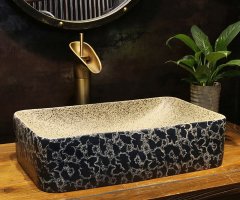 Big Oval Ceramic Hand Maded Wash Basin Bathroom Vessel Sink Bowl from Jingdezhen Porcelain Factory