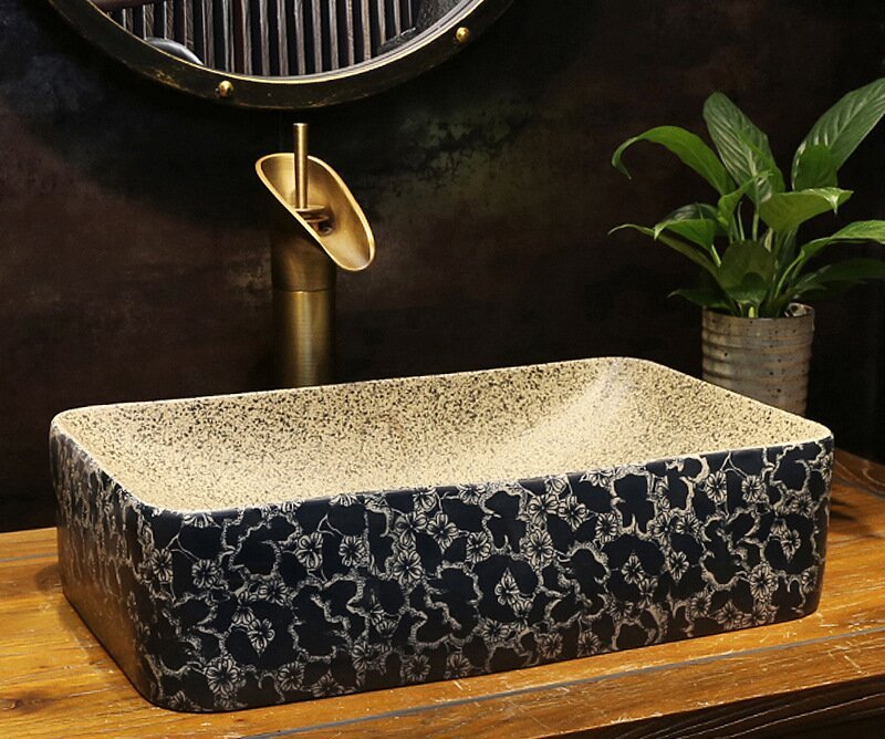 Big Oval Ceramic Hand Maded Wash Basin Bathroom Vessel Sink Bowl from Jingdezhen Porcelain Factory