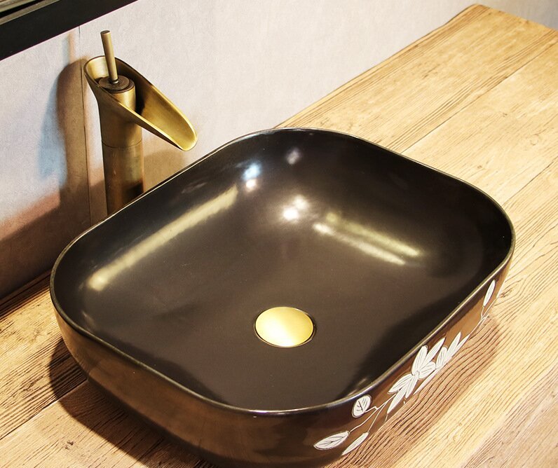 Big Oval Ceramic Hand Maded Wash Basin Bathroom Vessel Sink Bowl from Jingdezhen Porcelain Factory