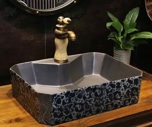 Big Oval Ceramic Hand Maded Wash Basin Bathroom Vessel Sink Bowl from Jingdezhen Porcelain Factory