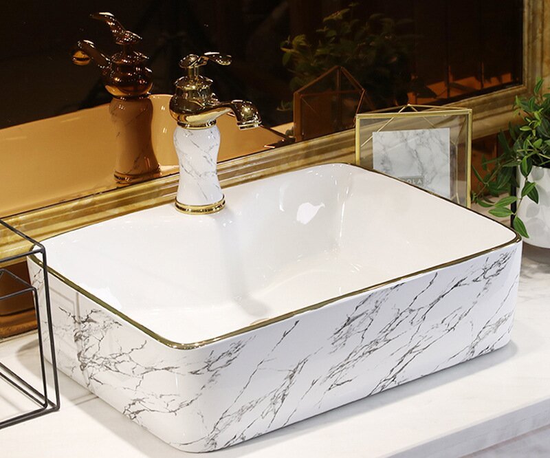 Big Oval Ceramic Hand Maded Wash Basin Bathroom Vessel Sink Bowl from Jingdezhen Porcelain Factory
