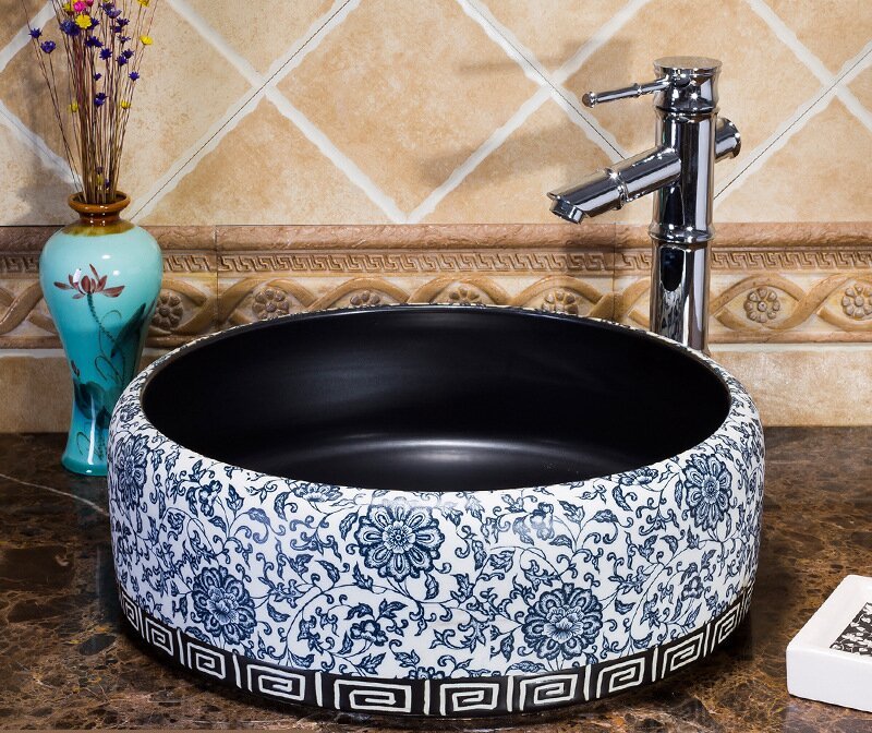 Luxury Style Ceramic Countertop Wash Basin Bathroom Vessel Sink for Vanity Bowl