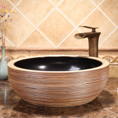 Luxury Style Ceramic Countertop Wash Basin Bathroom Vessel Sink for Vanity Bowl