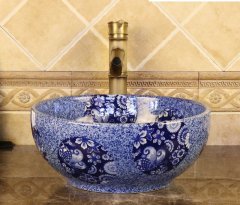 Luxury Style Ceramic Countertop Wash Basin Bathroom Vessel Sink for Vanity Bowl