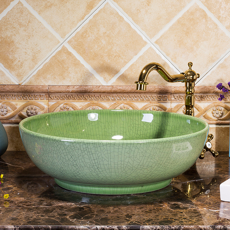 Luxury Style Ceramic Countertop Wash Basin Bathroom Vessel Sink for Vanity Bowl