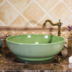 Luxury Style Ceramic Countertop Wash Basin Bathroom Vessel Sink for Vanity Bowl