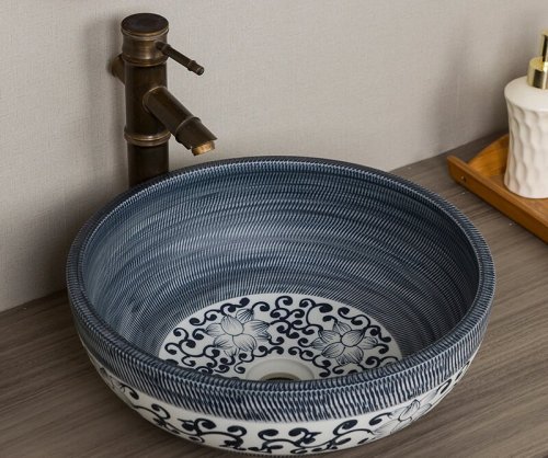 Luxury Style Ceramic Countertop Wash Basin Bathroom Vessel Sink for Vanity Bowl