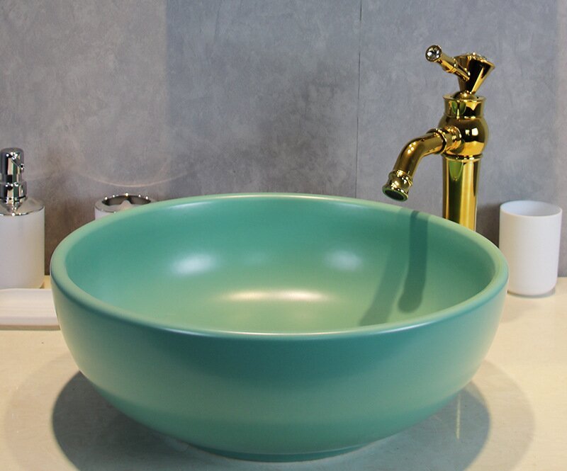 Luxury Style Ceramic Countertop Wash Basin Bathroom Vessel Sink for Vanity Bowl