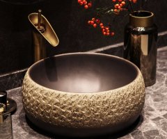 Luxury Style Ceramic Countertop Wash Basin Bathroom Vessel Sink for Vanity Bowl