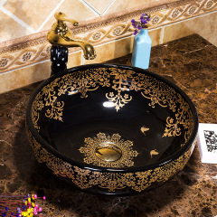 Luxury Style Ceramic Countertop Wash Basin Bathroom Vessel Sink for Vanity Bowl