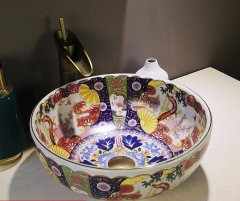 Luxury Style Ceramic Countertop Wash Basin Bathroom Vessel Sink for Vanity Bowl