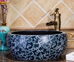 Luxury Style Ceramic Countertop Wash Basin Bathroom Vessel Sink for Vanity Bowl