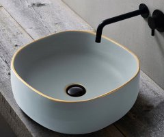 Luxury Style Ceramic Countertop Wash Basin Bathroom Vessel Sink for Vanity Bowl