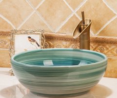 Luxury Style Ceramic Countertop Wash Basin Bathroom Vessel Sink for Vanity Bowl