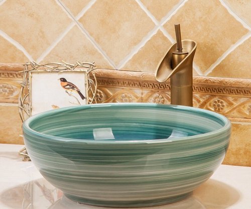 Luxury Style Ceramic Countertop Wash Basin Bathroom Vessel Sink for Vanity Bowl