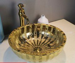 Luxury Style Ceramic Countertop Wash Basin Bathroom Vessel Sink for Vanity Bowl