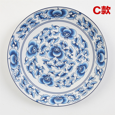 Traditional Blue and White Porcelain Ceramic Decorative Plates