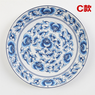 Traditional Blue and White Porcelain Ceramic Decorative Plates