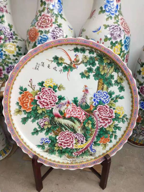 Traditional Blue and White Porcelain Ceramic Decorative Plates