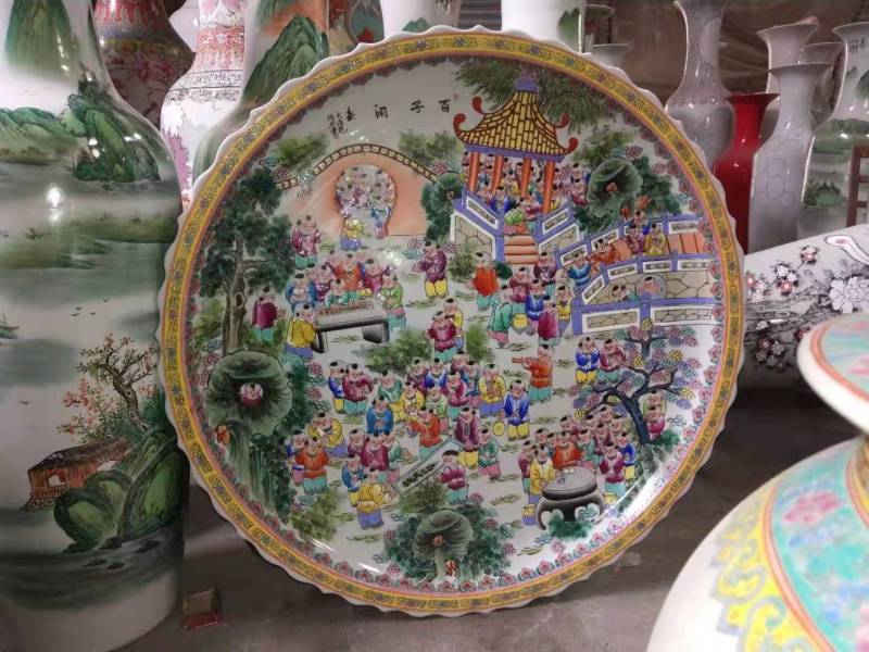 Traditional Blue and White Porcelain Ceramic Decorative Plates