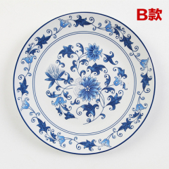 Traditional Blue and White Porcelain Ceramic Decorative Plates