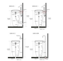 Ceramic Pedestal Wash Basin Sink Bowl for Outdoor Garden