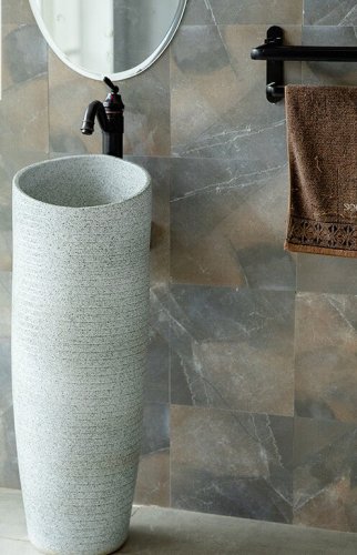 Ceramic Pedestal Wash Basin Sink Bowl for Outdoor Garden