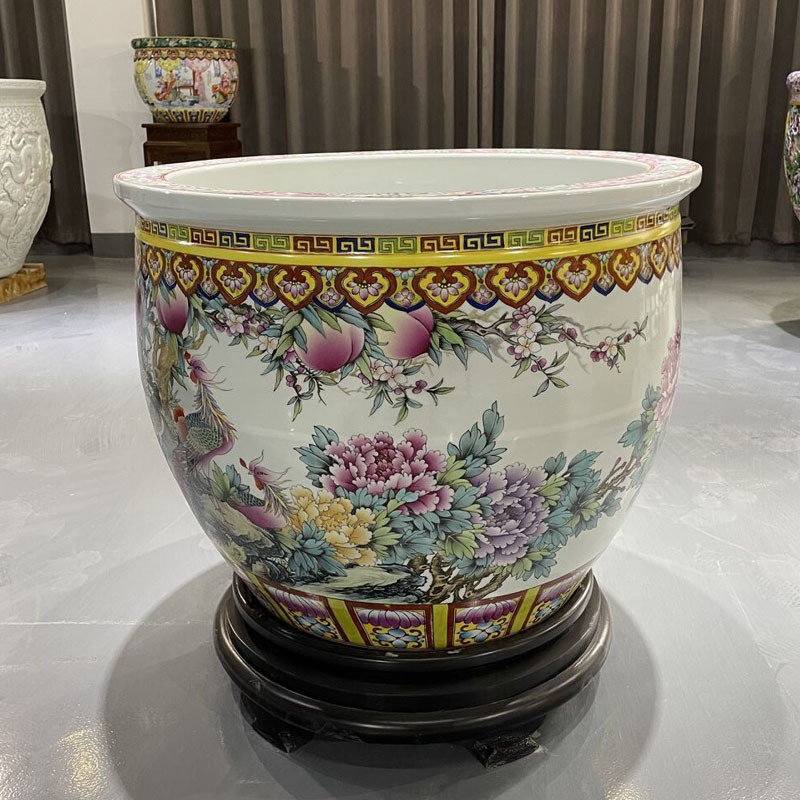 Wholesale Luxury Large Chinese Hand Painted Blue and White Porcelain Ceramic Flower Pots Planter