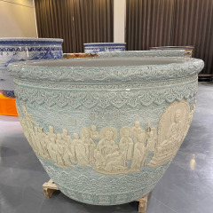 Wholesale Luxury Large Chinese Hand Painted Blue and White Porcelain Ceramic Flower Pots Planter
