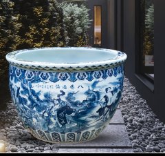 Wholesale Luxury Large Chinese Hand Painted Blue and White Porcelain Ceramic Flower Pots Planter