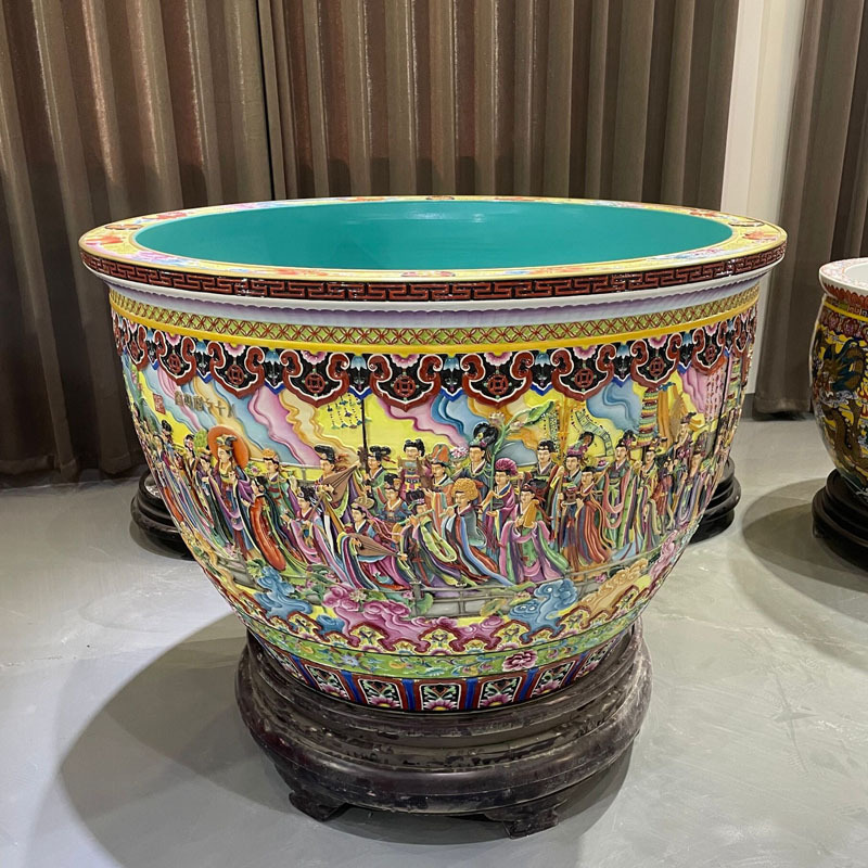 Wholesale Luxury Large Chinese Hand Painted Blue and White Porcelain Ceramic Flower Pots Planter