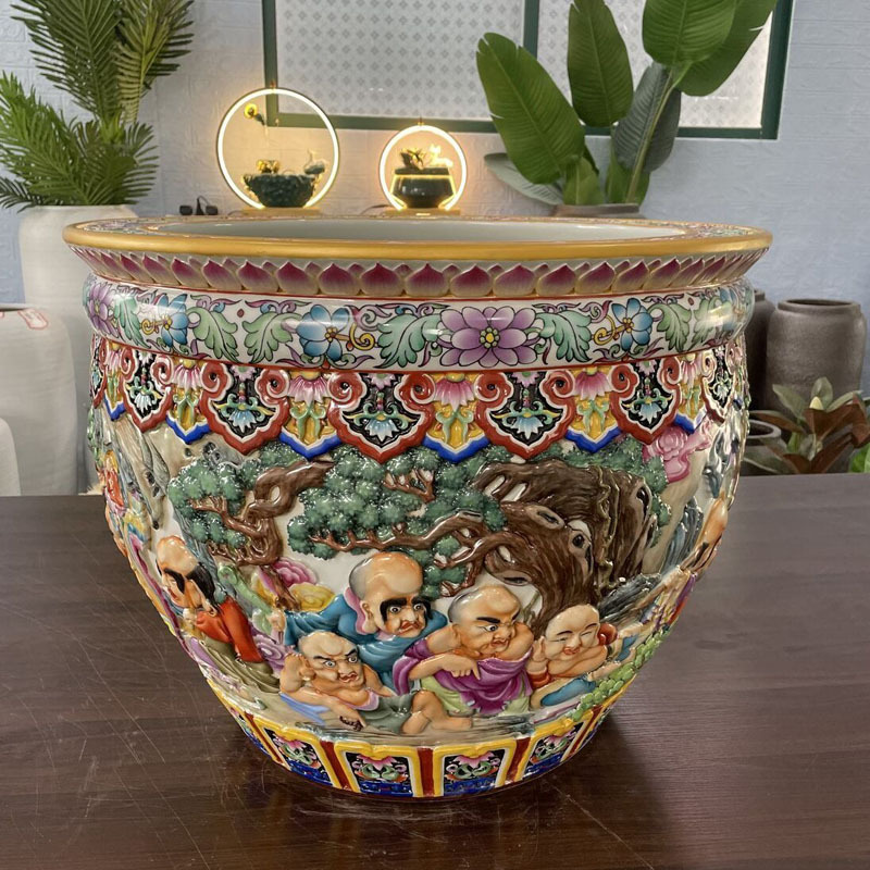 Wholesale Luxury Large Chinese Hand Painted Blue and White Porcelain Ceramic Flower Pots Planter